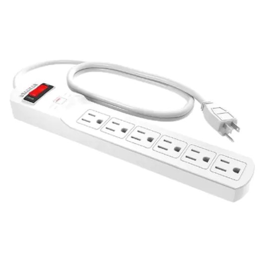 SURGEMAX STRIP WHITE (6 OUTLET)