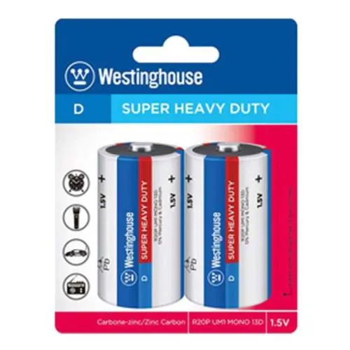 SUPER HEAVY DUTY D BATTERY 2PK