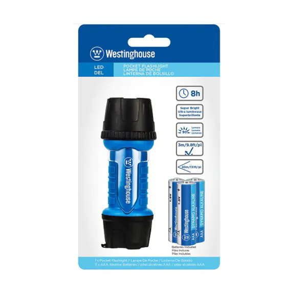 LED POCKET FLASH LIGHT 90LM (3AAABATT INCL)