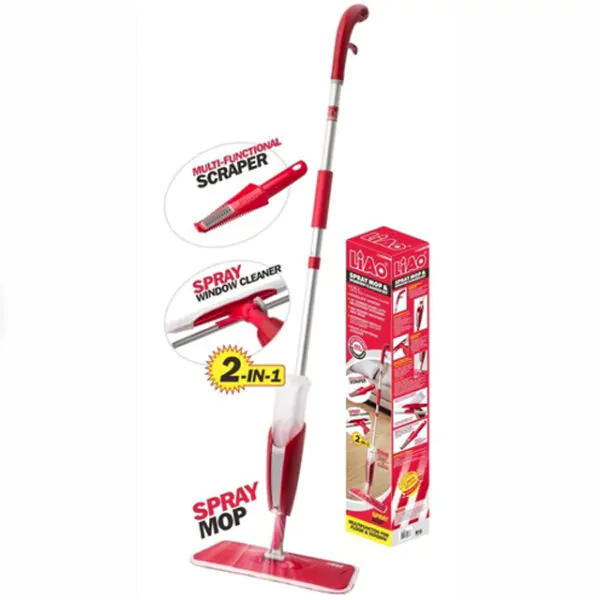 SPRAY MOP & WINDOW CLEANER W/SCRAPER MICROFIBER 39.5CM