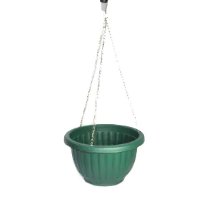 HANGING FLOWER POT GREEN 20X12CM