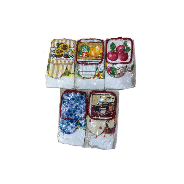 KITCHEN LINEN SET 3PC ASST (POT PAD/MITTEN/TOWEL)