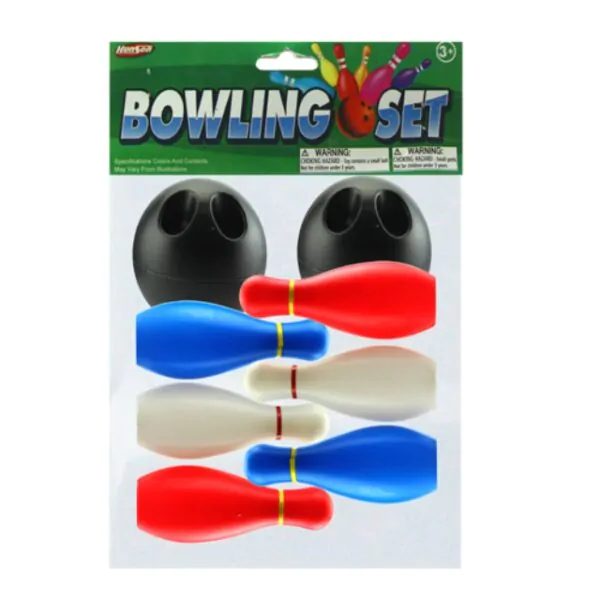BOWLING SET W/6 PINS & 2 BALLS