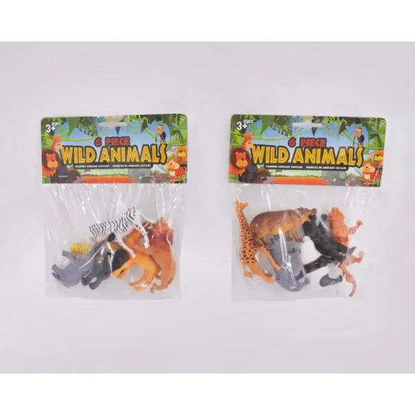WILD ANIMAL FIGURES ASST 6PC