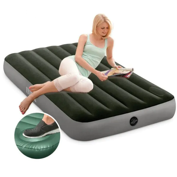 QUEEN DURA-BEAM DOWNY AIRBED W/FOOT PUMP
