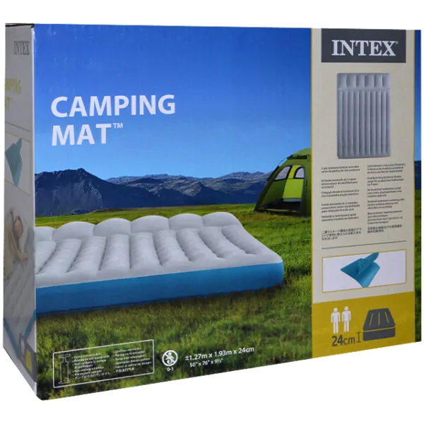 CAMPING MAT W/BUILT IN PILLOW 50"x76"x9.5"
