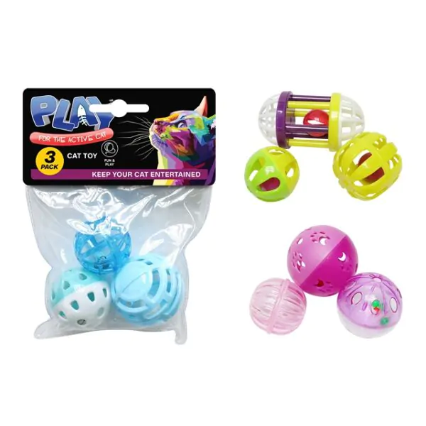 CAT TOY 3PK 3ASST