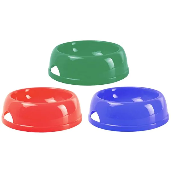 DOG BOWL ROUND PLASTIC 9"