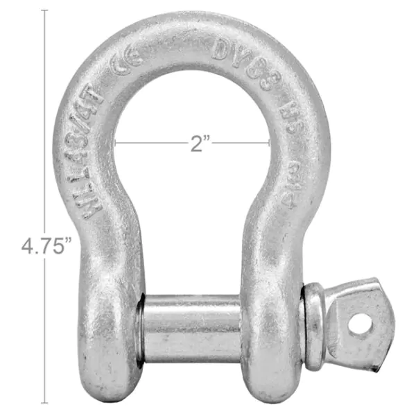 BOW SHACKLE 3/4" HEAVY DUTY