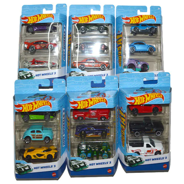 MATTEL DP HOT WHEELS 3PK DIE CAST VEHICLES