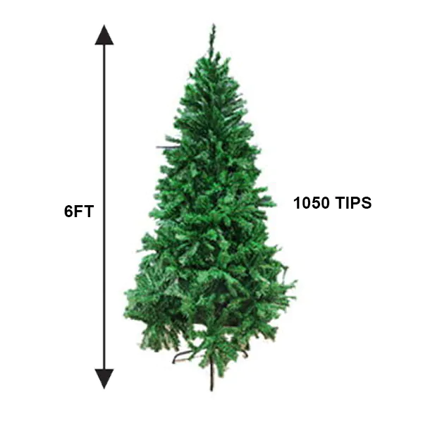 CHRISTMAS TREE 6FT 1050TIPS W/METAL STAND