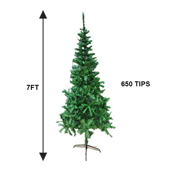 CHRISTMAS TREE 7FT 650TIPS W/METAL STAND