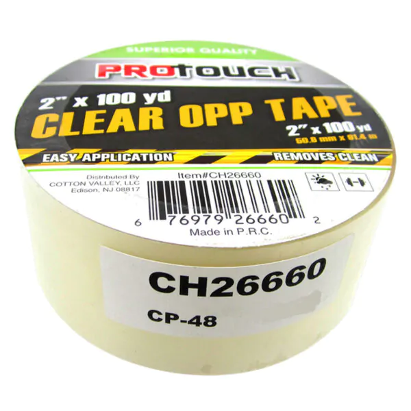 TAPE CLEAR 2" X 100YRD OPP