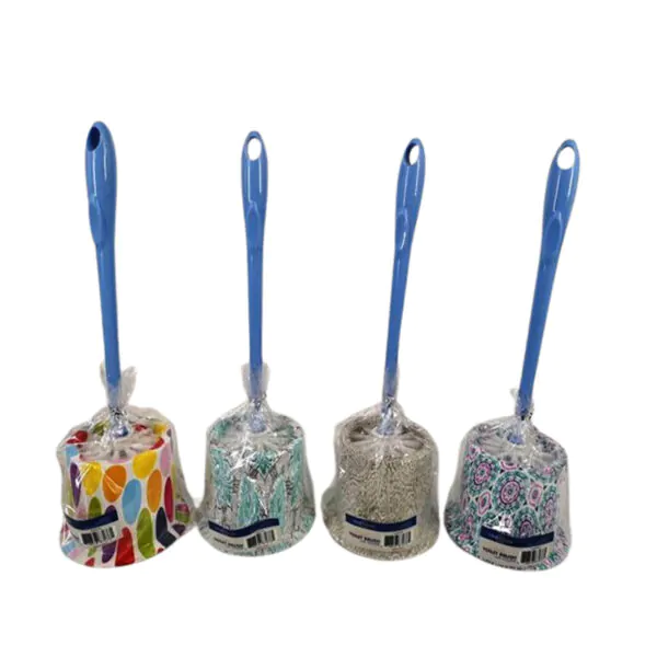TOILET BRUSH W/HOLDER PRINTED ASST