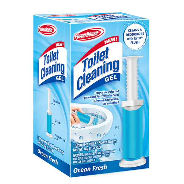 TOILET CLEANING GEL KIT OCEAN FRESH 12 STAMPS