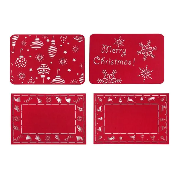 PLACEMAT FESTIVE CHRISTMAS 33X45CM FELT