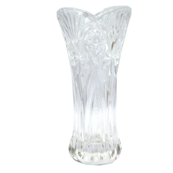 GLASS VASE 19X9.5CM SCALLOP EDGE