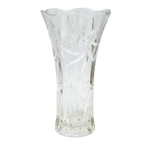 GLASS VASE 22.5X13CM SCALLOP EDGE