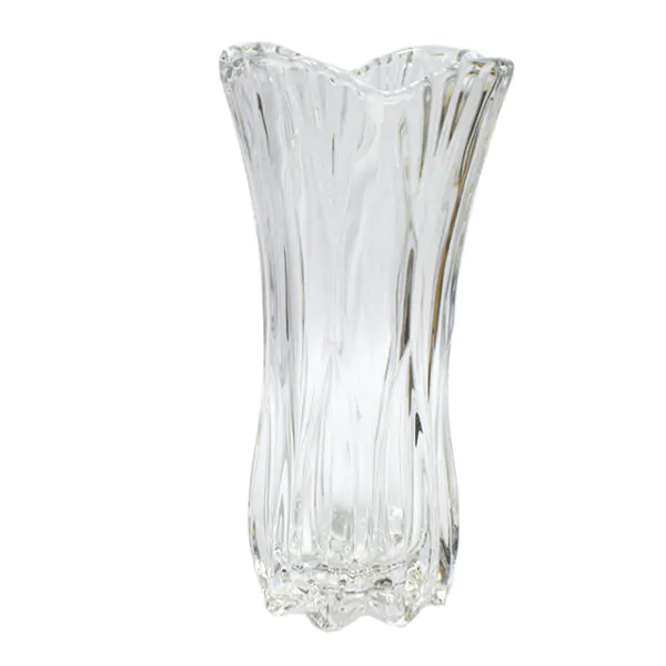 GLASS VASE 23.5X12CM WIDE TOP