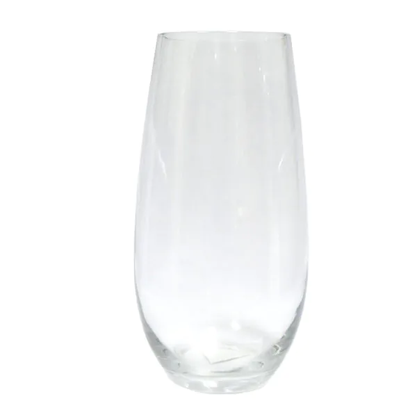 GLASS VASE 14X27CM OVAL SHAPE