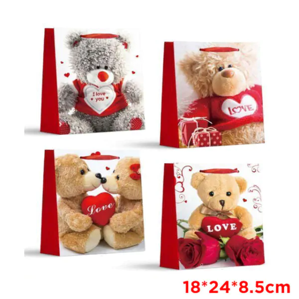 LOVE GIFT BAG ASST DESIGNS 18X24X8.5cm