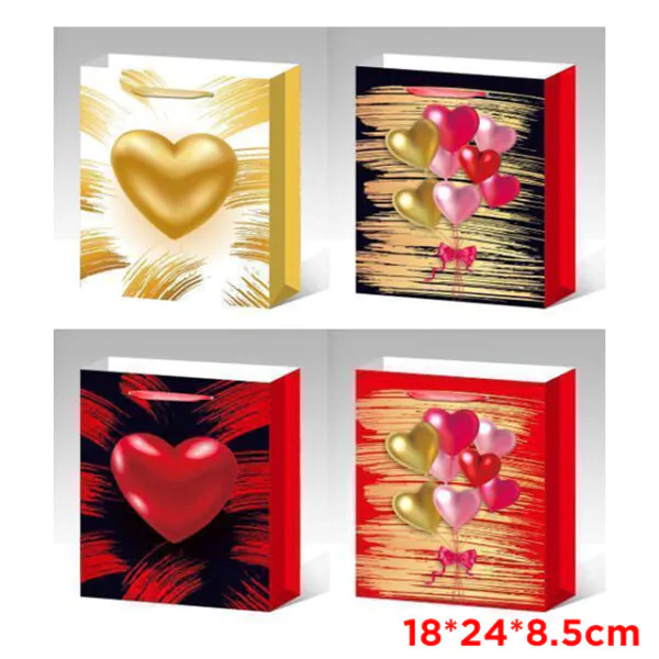 LOVE GIFT BAG ASST DESIGNS 18X24X8.5cm