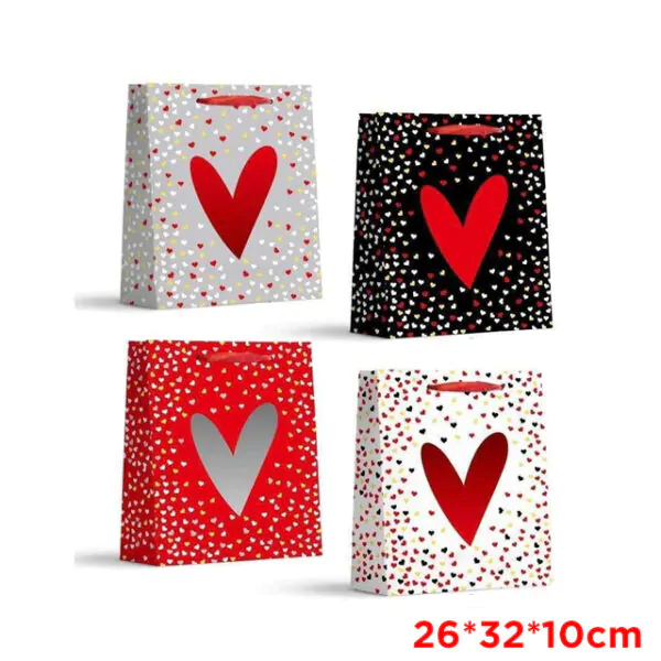 LOVE GIFT BAG ASST DESIGNS 26X32X10cm