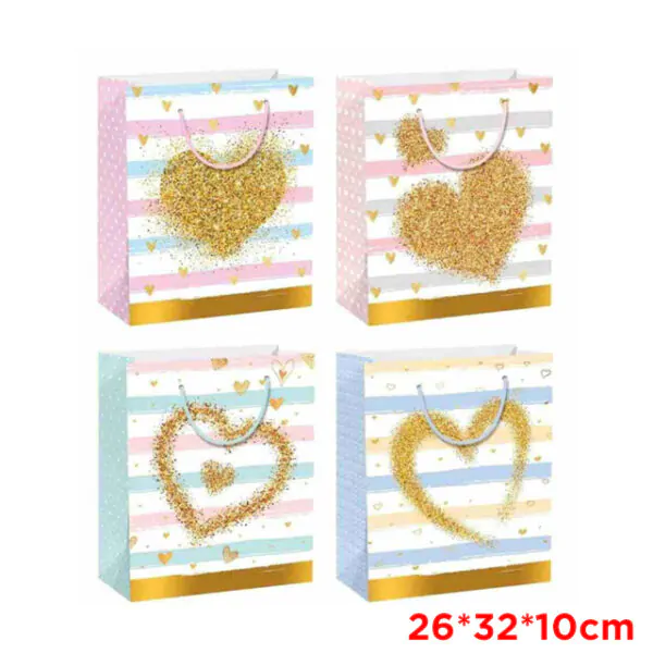 LOVE GIFT BAG ASST DESIGNS 26X32X10cm