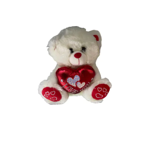 PLUSH TEDDY BEAR LOVE YOU 25CM ASST