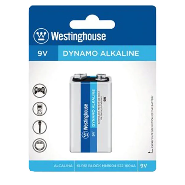 BATTERY ALKALINE 9V 1PK
