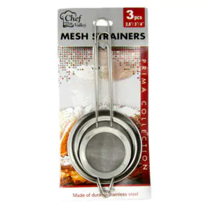 3PC STEEL STRAINERS MINI 2.8"/3"/4"