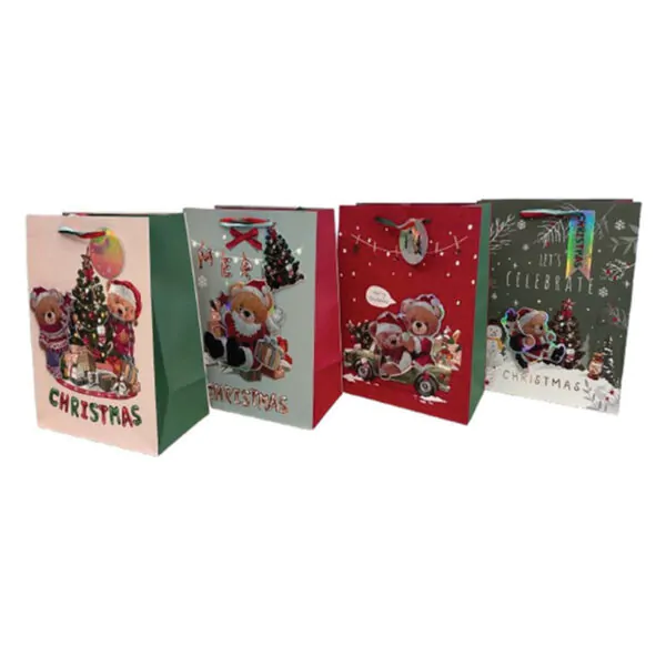 GIFT BAG 3D XMAS PRINTS LARGE ASST