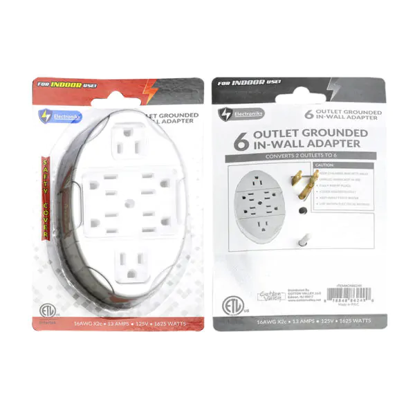 6 OUTLET ADAPTER WALL TAP