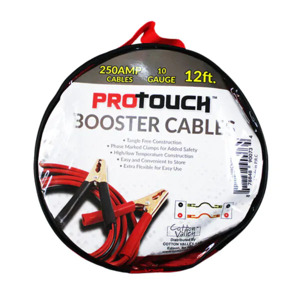 BOOSTER CABLE 250AMP 10GAUGE 12FT