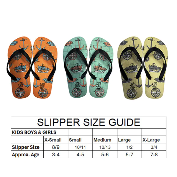 FLIP FLOPS 3 ASST BOYS 10/11,12/13,1/2,3/4