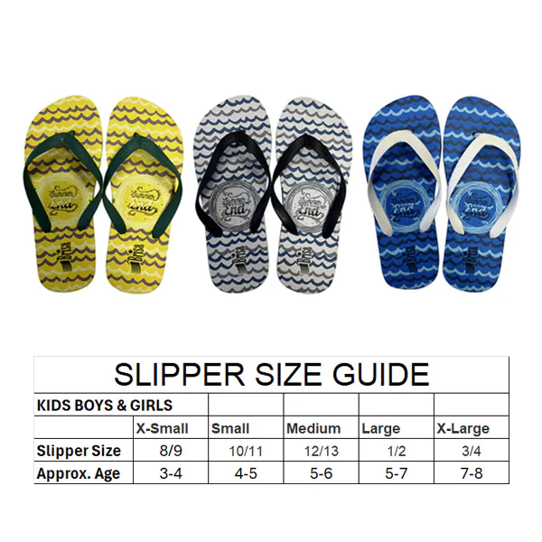 FLIP FLOPS 3 BOYS ASSORTED 10/11,12/13,1/2,3/4
