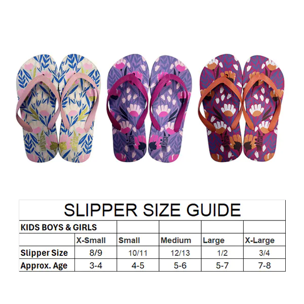 FLIP FLOPS GIRLS 3 ASSORTED 10/11,12/13,1/2,3/4