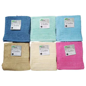WASH CLOTHS 2PK 12"X12" 17OZ